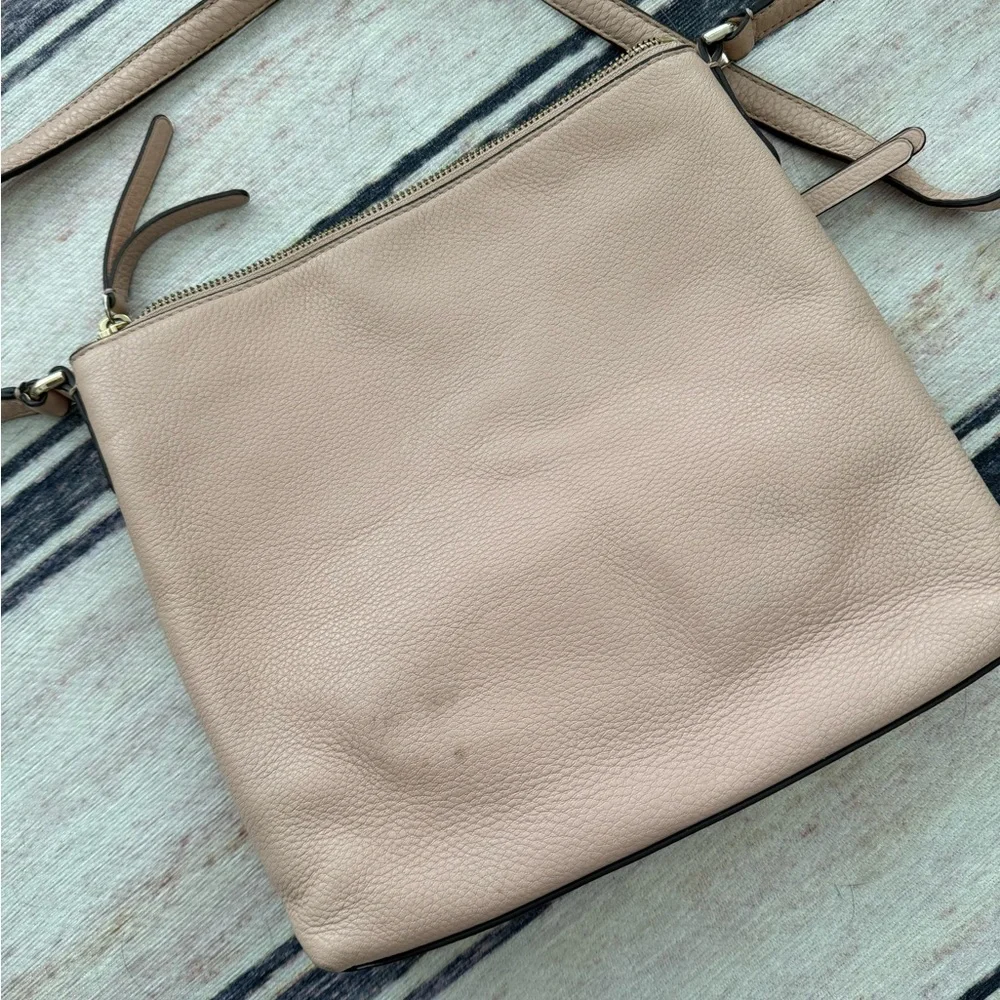 Kate Spade Jackson Pebbled Leather Crossbody Bag Pink Fawn